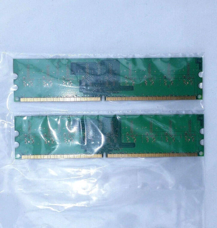 NANYA 512x2 RAM DDR2 512MB PC2-3200 Non ECC 400Mhz Memory NT512T64U88A0F-5A  - Image 2 of 4