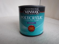 Minwax Polycrylic Protective Finish Water Based, 1/2 pint, Clear Matte