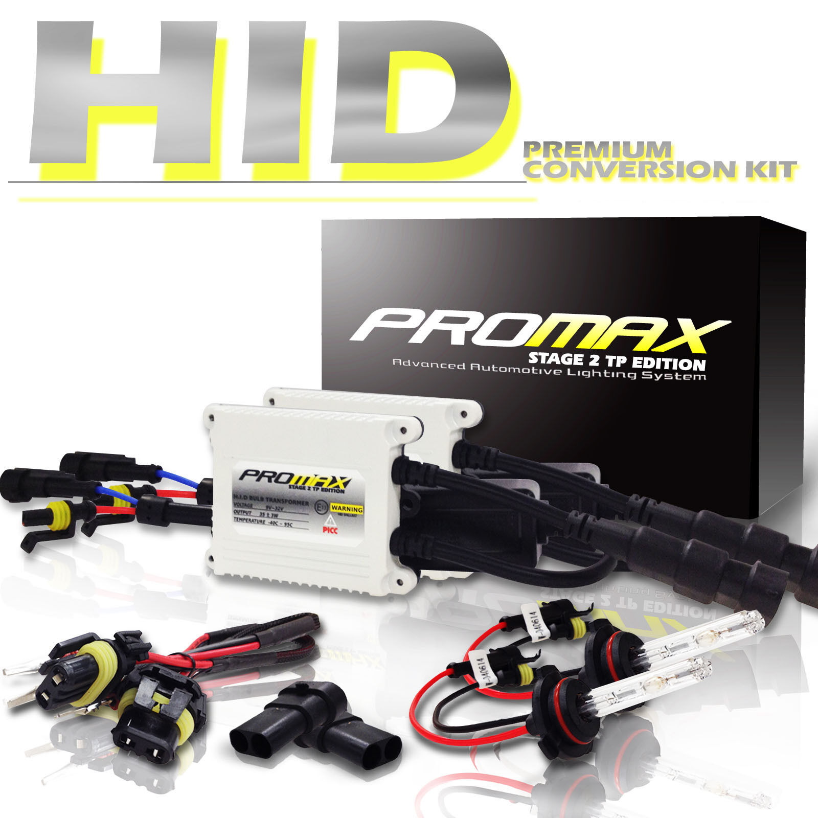 Promax Bi-xenon High Low Dual Beam Hi/Lo HID KIT 9004 9007 H13 H4 Metal Ballasts