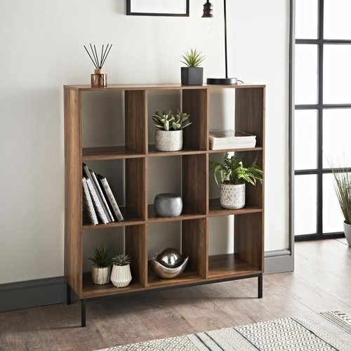 9 Cube Storage Wooden Bookcase Shelves Display Shelving Unit Living