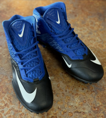 Nike Men's Zoom Code Elite 3/4 TD Blue Black Football Cleats 603368-004 Sz 10.5