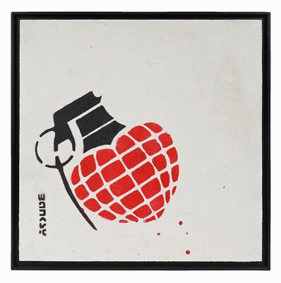 Spray Paint Painting on Plaster Banksy Pop Art Graffiti