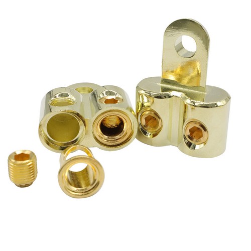 0/4 Gauge Wire Vite Anello Butt Anello Terminale Auto Audio Modificato Alimentazione Filo - Foto 8 di 15