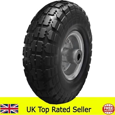 KETOBARROW 10" PU Sack Truck Wheel 4.10 / 3.50 - 4 OFF SET 16MM Bearing Puncture Proof