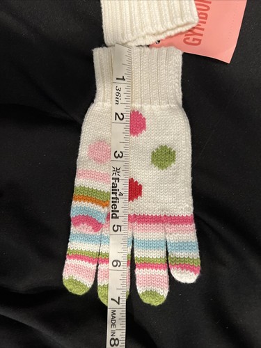 Gymboree CUPCAKE CUTIE Multi-color Dot & Stripe Gloves NWT 5-7 yrs - Picture 3 of 4