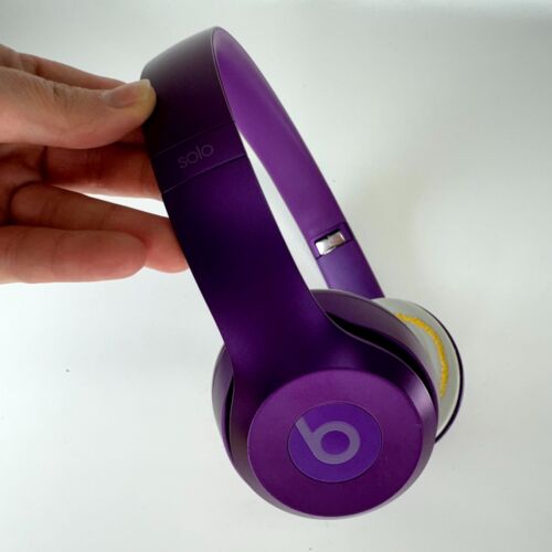 Beats by Dr. Dre Solo 2 B0518 On-Ear Headphone Adjustable Headband Wired Purple - Picture 3 of 8