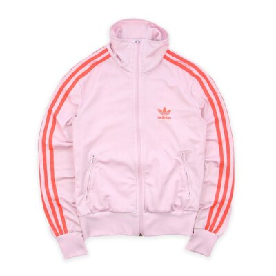 Adidas Retro Trefoil Jacke Trackjacket Pink Orange Gestreift