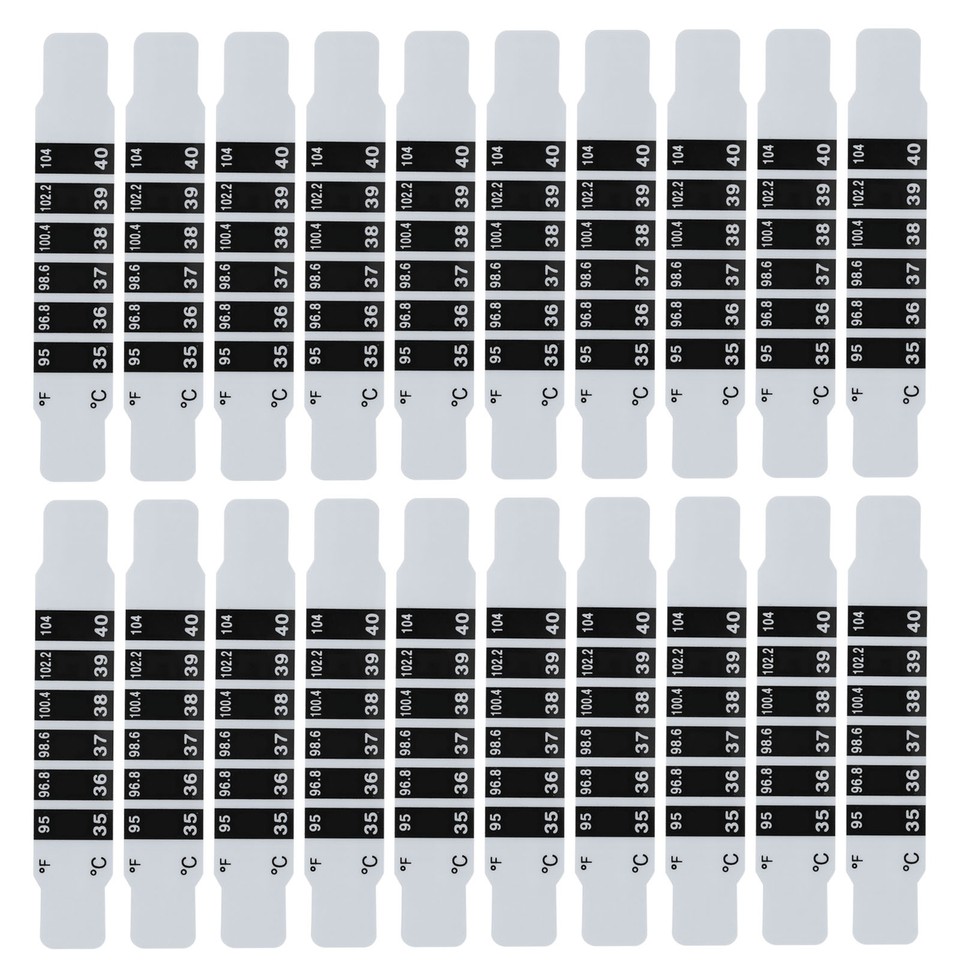 20pcs Fever Thermometer Strips For Accurate Forehead Testing eBay
