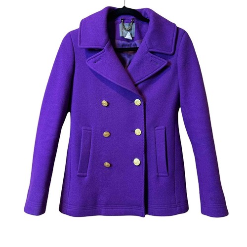 J. Crew Purple Wool Peacoat Size 2 | eBay