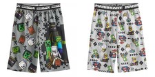 Boys AME 24 Minecraft or Mario Kart Knee-Length Sleep Shorts Size 4-5 NWT