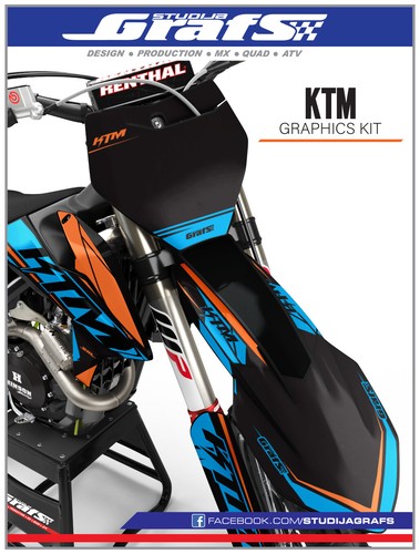 1998 1999 2000 Graphics Kit for KTM SX 125 250 380 400 450 520 Decals Stickers - Picture 3 of 6