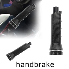 1Pcs Carbon Fiber Aluminum Car Handle Hand Brake Sleeve Universal Fitment Cover 