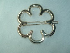 GOLD TONE METAL FLOWER HAIR BARRETTE HAIR ACCESSORY