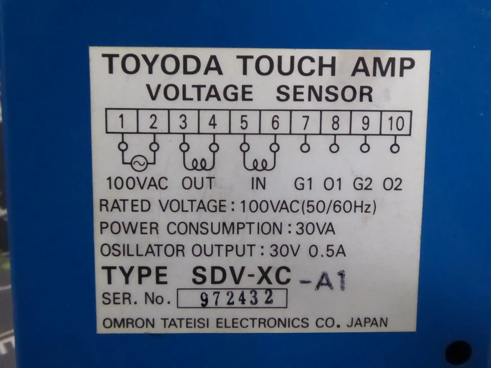 Sensor de voltaje amplificador táctil Toyoda/Omron SDV-XC-A1 USADO Foto 2 de 4