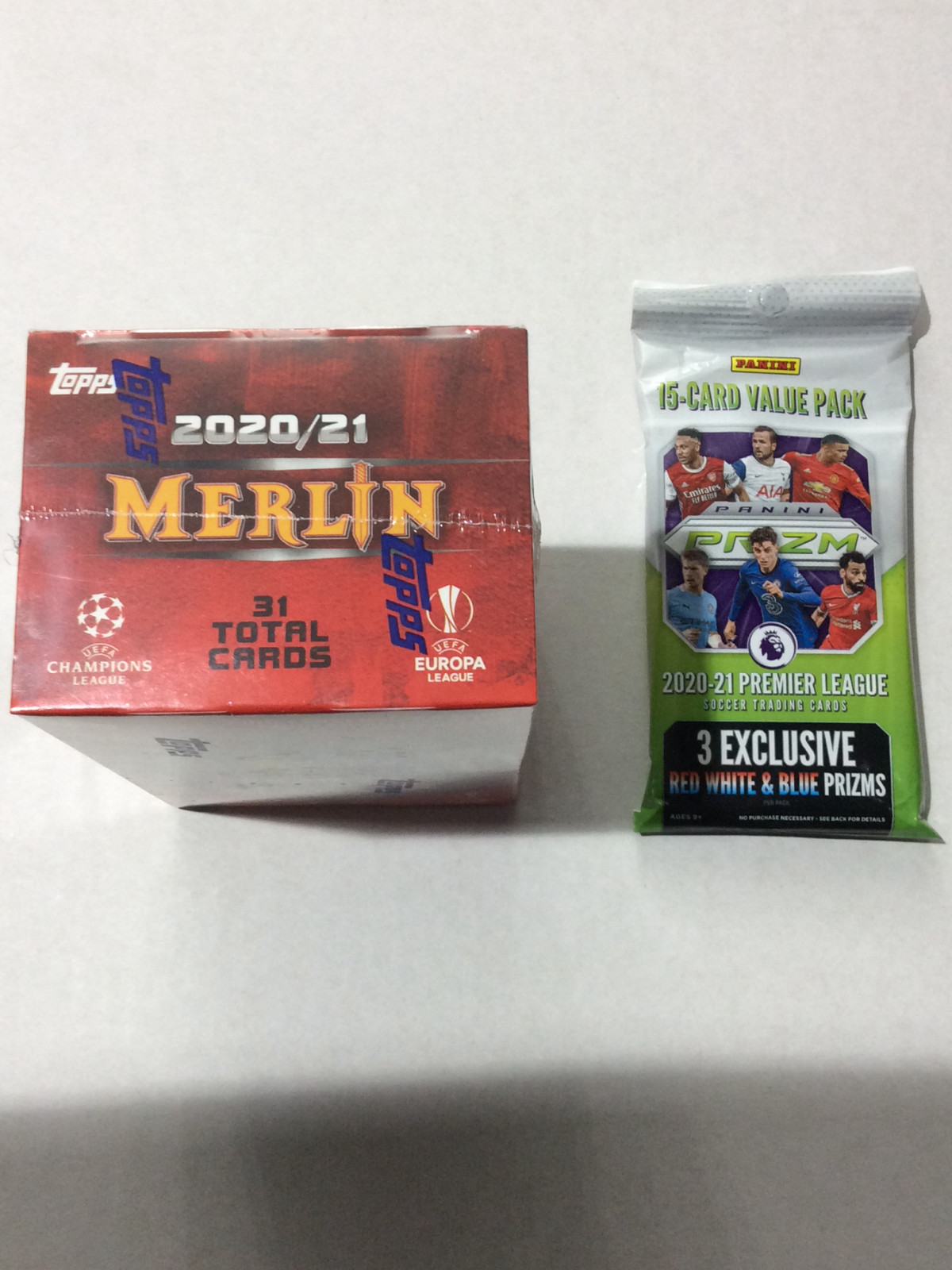 2020-21 Topps Merlin UEFA Soccer Blaster Box Aqua Prizm Pack Lot Messi Auto 🔥🔥 view 3