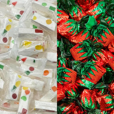 Bulk Candy Mix Strawberry Bon Bons + Jellybean jujubes Bulk Candy 1,2,3 LB