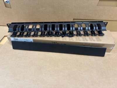 2er Pack 1HE Server Rack Horizontales Kabelmanagement mit Abdeckung Kabel Ordnung