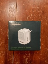 Mapambo European Travel Plug Adapter USA to Europe Plug In