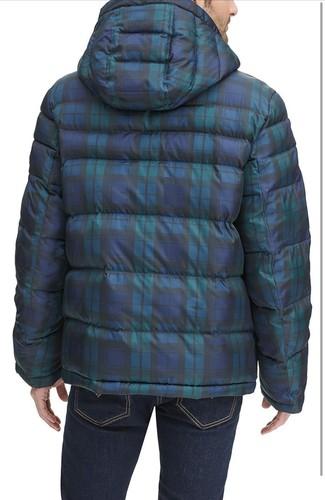 Tommy Hilfiger Herren Legacy Hooded Puffer Jacket Check Black Watch Plaid Small - Bild 2 von 15