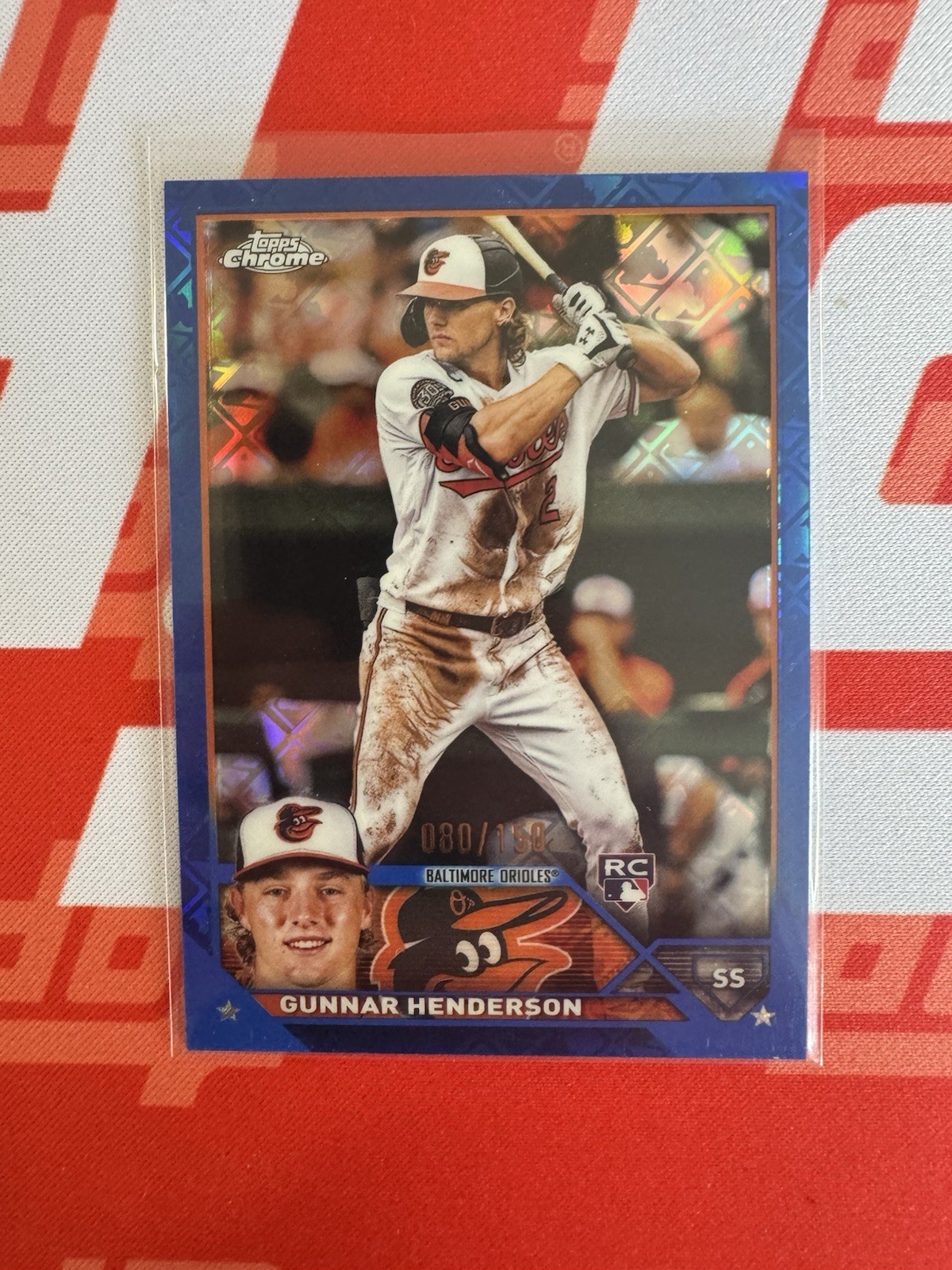 2023 Topps Chrome Logofractor Gunnar Henderson #2 Blue Refractor /150 (RC)