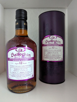 Ballechin Single Malt Scotch Whisky 12y.o. Super Tuscan Cask 59,1% Vol.