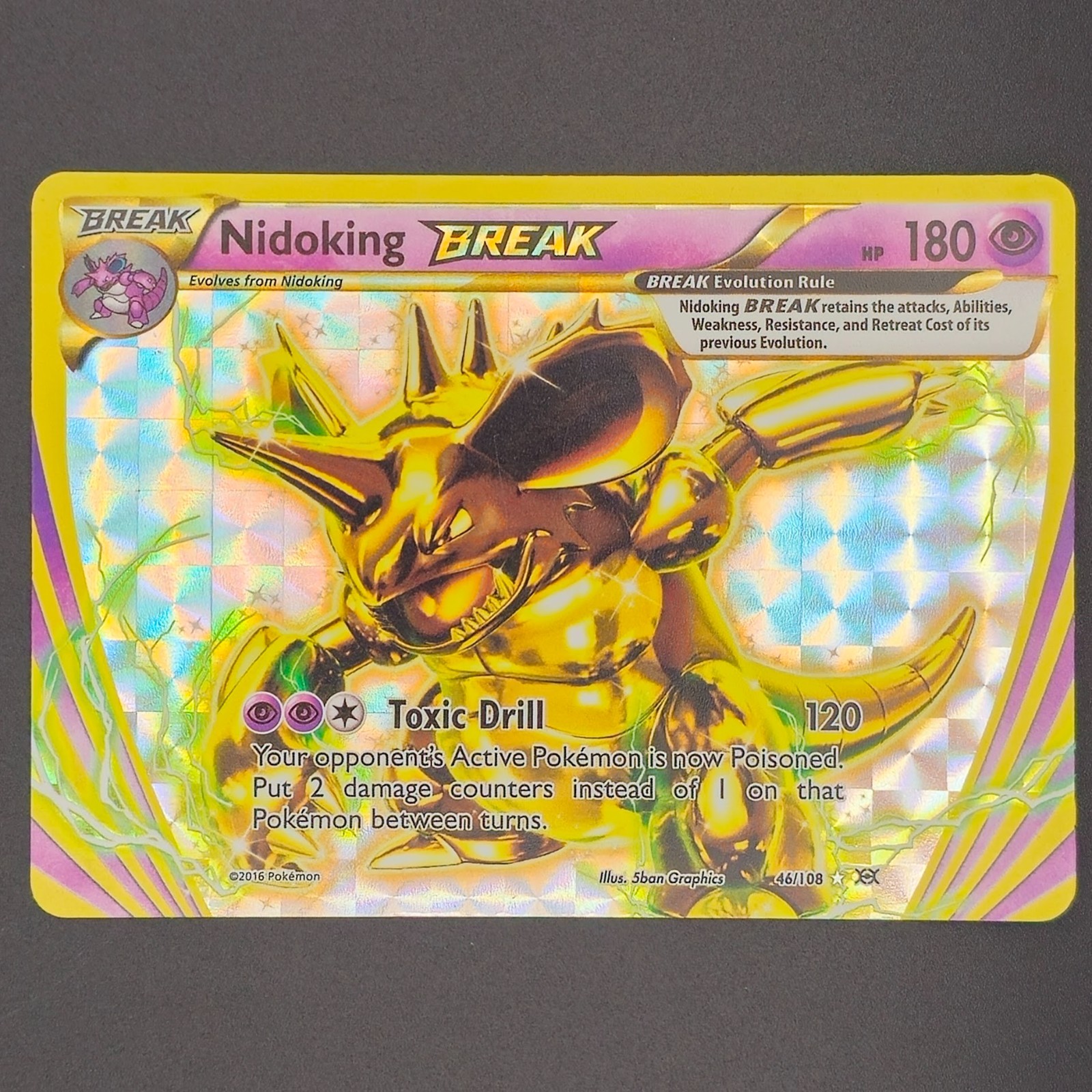 Nidoking Break  46/108 Evolutions Rare  Pokemon TCG MP