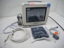 Philips MP5 IntelliVue Monitor with Temp. Probe SpO2 Sensor Cuff BP Hose MP5SC