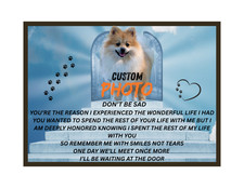 Custom Photo Pet Memorial Fridge Magnet Rainbow Bridge Pet Loss Gift
