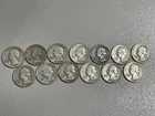 Lot of 13 90% Silver Washington Quarters 1948 - 1952 1949 1950-S Good Run