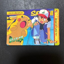 Pokemon Carddass Anime Collection No.215 Ash Pikachu Japanese 1999 Bandai Card