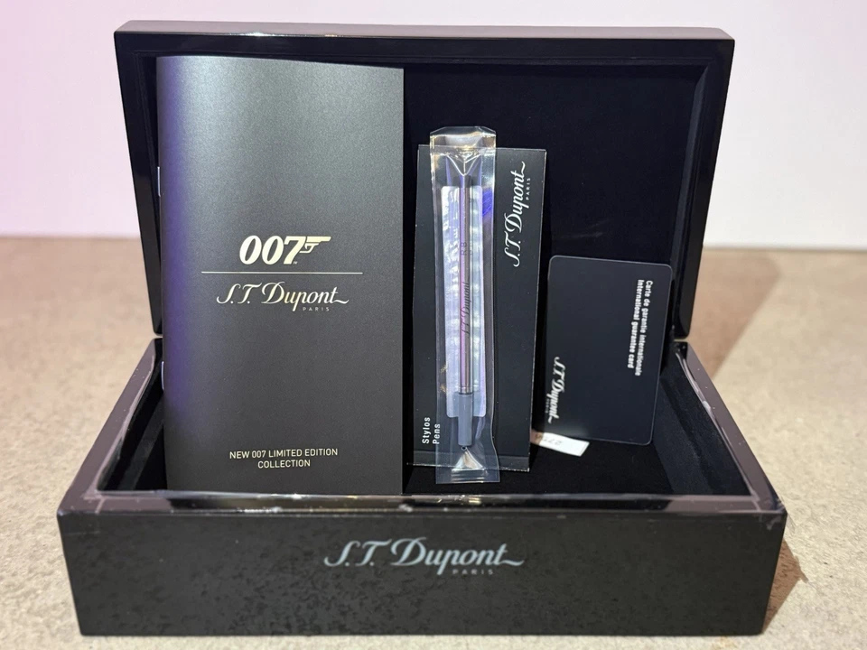 S.T. Bolígrafo Dupont James Bond 007 negro y dorado, 412048, nuevo en caja #0073 Foto 4 de 4