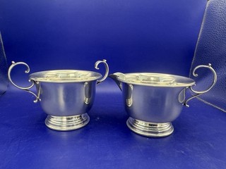 Lenox Silver Sterling Silver (.925) Creamer & Sugar Bowl Set