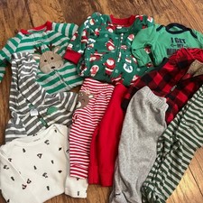 Lote Ropa Bebé Niño CARTERS - 6 meses - Otoño/Invierno/Vacaciones Navidad Vellón