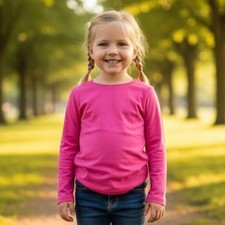 Wonder Nation Girls Pink Long Sleeve Tee Size Large 10/12