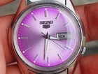Seiko 5 Watch Automatic Vintage Pink dial day date 7009 @ Japan