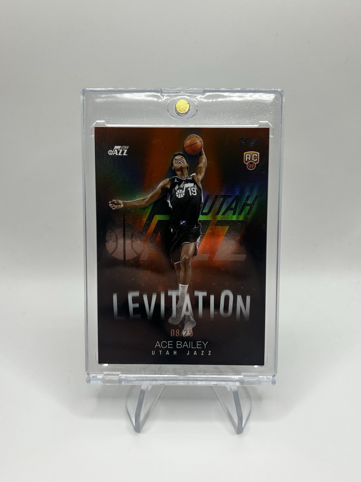 Ace Bailey 2025 Topps Basketball Levitation Orange /25 RC Utah Jazz