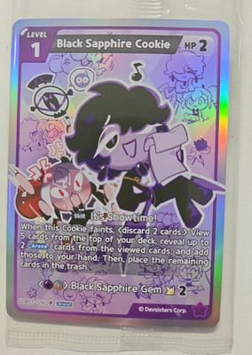 Promo Black Sapphire Cookie BS7-090 P CookieRun Braverse TCG Truth Deceit sealed