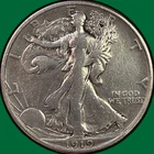 1919-S Walking Liberty Half Dollar Very Fine VF Coin, Cleaning #43134