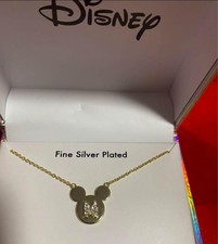Disney Mickey Mouse Initial Necklace Reversible Engraved US Macy's Exclusive New