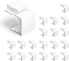 VCE 30-Pack Blank Keystone Jack Inserts for Keystone Wall Plate and Patch Panel