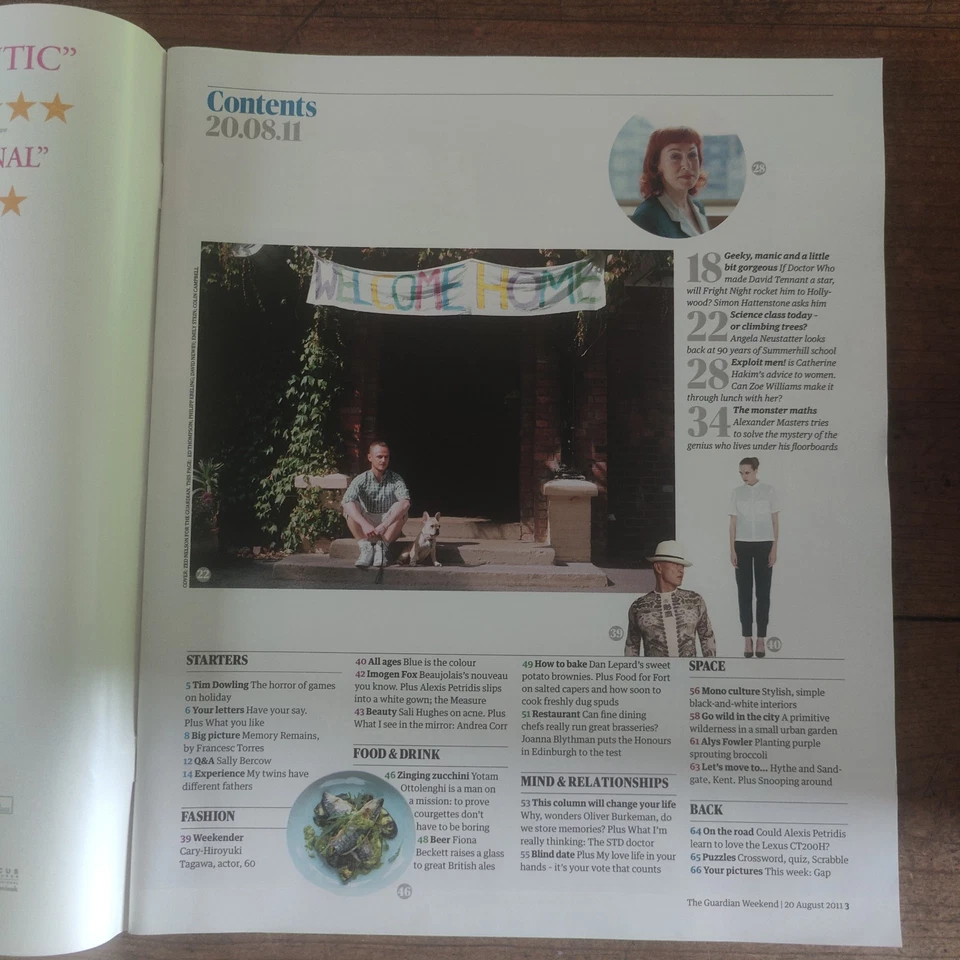 Guardian Weekend DAVID TENNANT On God Guilt & Girlfriends Magazine 20/8/2011 - Image 3 of 4