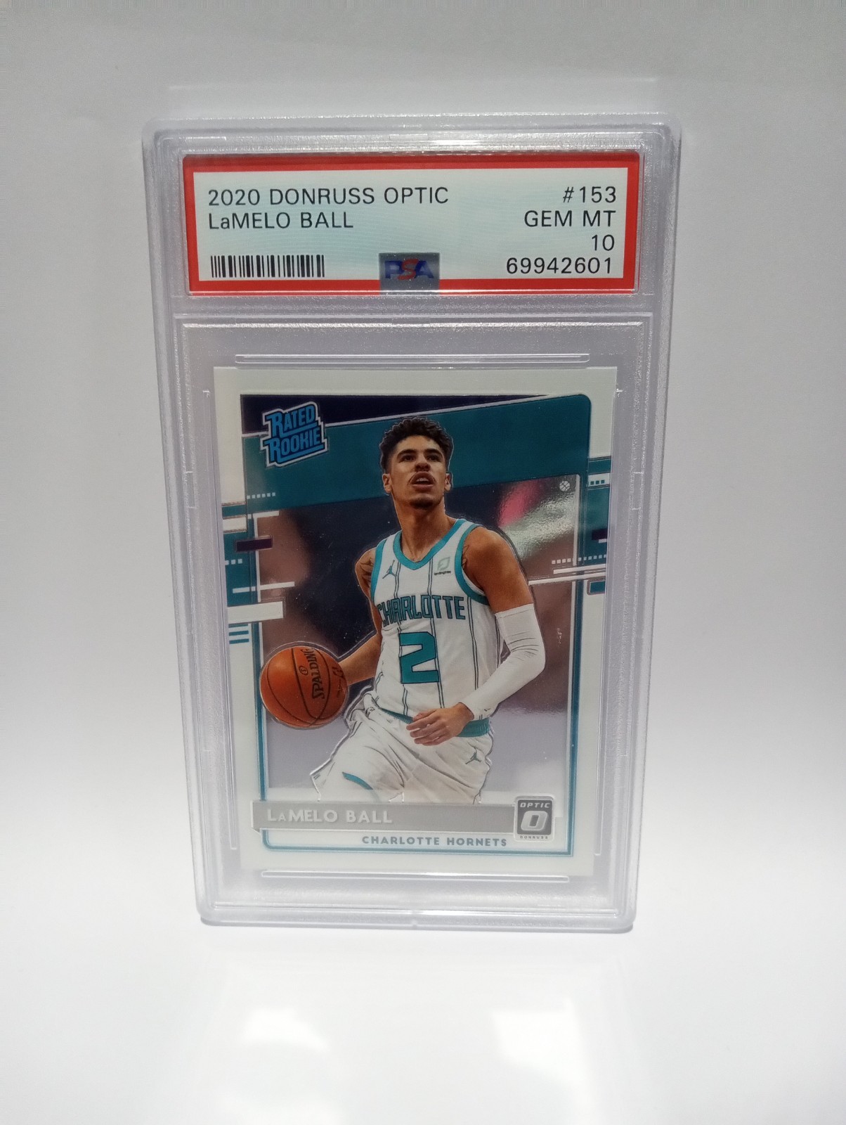 Lamelo Ball Rookie Card PSA 10 2020-21 Donruss Optic Rated Rookie #153