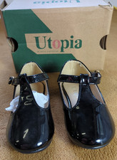 Nova Utopia NFGF-062T Toddler Girl Ballet Flats, Black Patent, sz 7