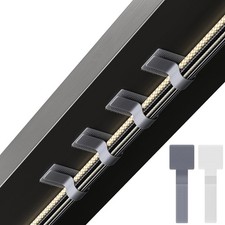 40pc Self Adhesive Cable Ties Hook and Loop Cord Organizer Straps Sticky Back