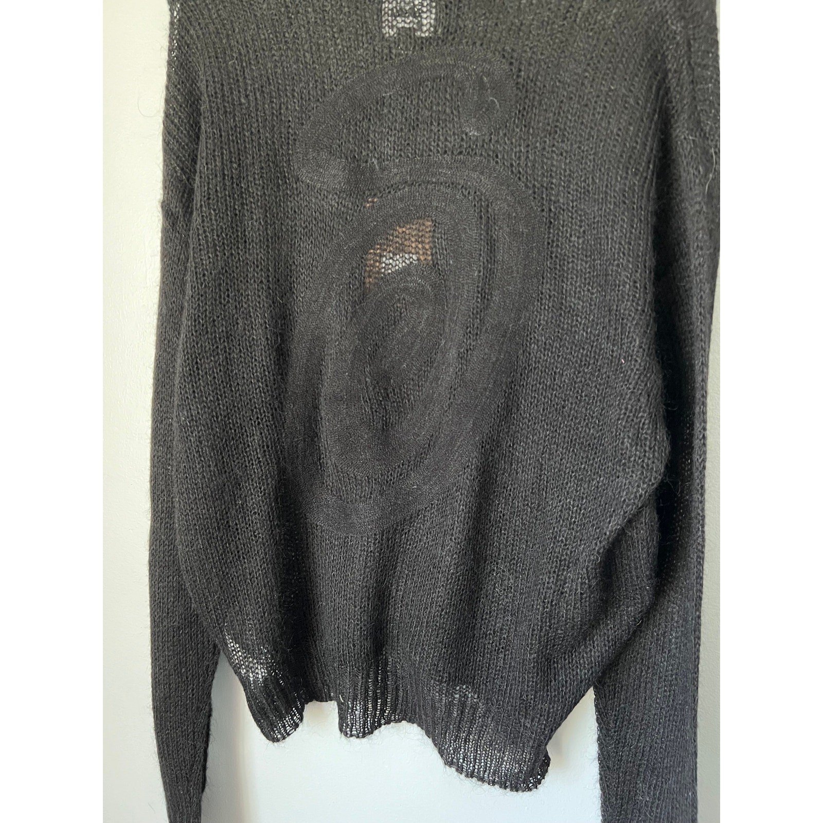 Stussy S Loose Knit Sweater - Size Medium - Black - NEW thumbnail 3