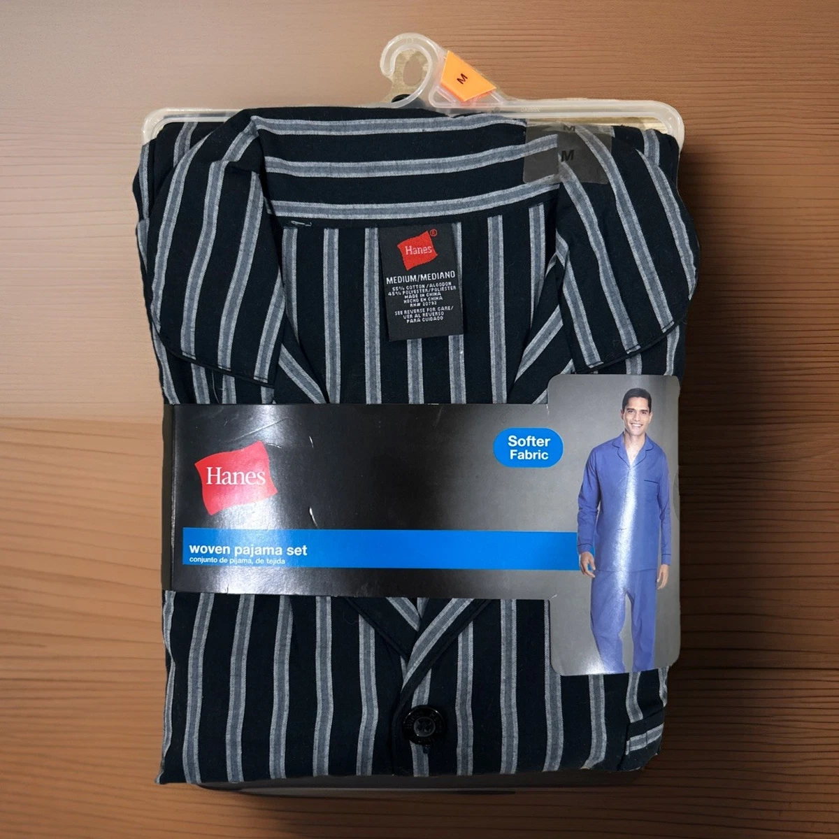 Hanes Pigiama Uomo In Flanella A Due Pezzi - Top A Maniche Lunghe E Pantaloni Con Motivo Scozzese