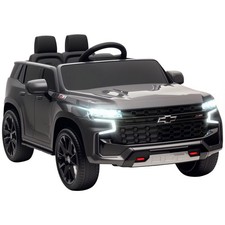 Licensed Chevrolet Tahoe Ride On Car w/ Remote Control Lights, Gray