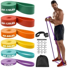 Zacro Resistance Bands, 6 Resistance Levels Pull Up Assistance Bands, Exercis...