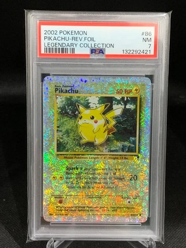 2002 Pokemon Legendary Collection #86 Pikachu Reverse Holo Foil PSA 7 NM