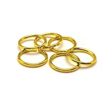 10mm, 18g, Gold Plated Open Jump Rings - US Seller